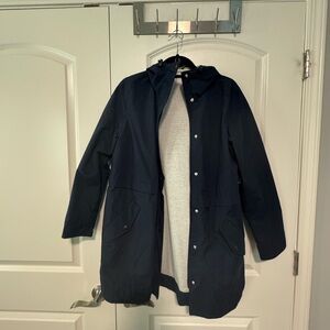 NWT Old Navy Blue Raincoat Mid-Length Classic Small